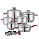  Custom Home Appliance Kitchen Non Stick Cooking Pot Set Stainless Steel Cookware