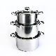  Factory Wholesale New Food Grade Ss410/201 Stainless Steel Soup Pot Cookware Set