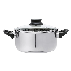  Factory Direct Wholesale Stainless Steel Cookware Cooking Pot with Black Handle