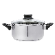  Factory Direct Wholesale Stainless Steel Cookware Cooking Pot with Black Handle
