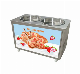 Fast Cooling 2 Minutes Roll Fry Ice Cream Machine Price Double Pan