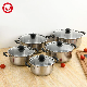 High Quality 5PCS Kitchen Cooking Pot Stainless Steel Cookware Set with Handle