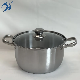 2023 Hot Sale Wholesale Stainless Steel Soup Pot Cookware with Glass Lid