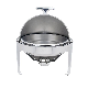  Hotel Restaurant 6L Stainless Steel Chafing Dish Catering Food Warmer Roll Top Chafing Dish