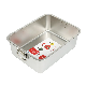  Zhongte Rectangle Metal Tray Stainless Steel Serving Tray with Handle