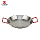Cookware Stainless Steel Spanish Paella Pan with Red Handle manufacturer