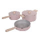  Customizable 1-5PCS Pink Kitchen Set Pots and Pans Non-Stick Aluminum Cookware Set