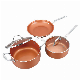 Copper Cookware Pot and Pan 5PCS Non-Stick Copper Pan Set