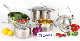  9PCS Stainless Steel Cookware in Sets with Good Quality Polishing and Whistling Kettle
