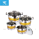  Straight Bottom Stainless Steel Cookware Set with Yellow Line