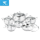  12 PCS Apple Shape Stainless Steel Cookware Set with Lid