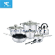  13PCS Stainless Steel Straight Body Shape Cookware Set with Whistling Kettle Hot Salles