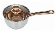  Elegant Designed Stainless Steel Sauce Pan Cookware with Golden Handle