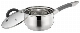  Bulging Type Stainless Steel Cookware Set, Saucepan with Clean Glass Lid