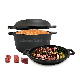  Amazon Solution Wholesale Pre-Seasoned 2 in 1 Cast Iron Double Dutch Oven with Skillet Lid