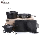  Wholesale Campfire Cast Iron Nonstick Kitchen Set Cast Iron Camping Cookware Set with Wooden Box