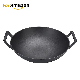  Amazon Solution 14 Inch Pre-Seasoned Big Chinese Cooking Cast Iron Wok Black for Sale