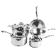  Kitchen Cookware Set Stainless Steel 10PCS Casserole Stock Pot