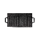  Factory Wholesale Cookware Rectangular Ear Uncoated Cast Iron Double Sides Frying Pan