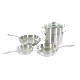  Hot Pot Casserole Sets German Cooking Casserole Cookware Set Stainless Steel Fry Pan and Steaming Pot Set
