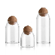  Hemera China Factory Producing Suit 500ml 800ml 1200ml High Borosilicate Clear Glass Sealed Cork Ball Wooden Lid Food Home Kitchen Use Storage Canister Jar