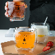  Double Layer Heat-Resistant Glass Bear Cartoon Coffee Juice Milk Household Water Cups
