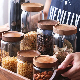  1000ml High Borosilicate Home Use Glass Storage Jar with Sealed Acacia Lid