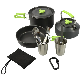  2-3 People Outdoor Camping Cookware Set with Pot Pan and Kettle