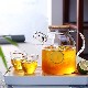  Hot Sales Glass Teapot Glass Pitcher with Lid High Borosilicate Teapot Glass Pitcher with Bamboo Lid