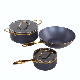  Hot Sale Hard Anodized Induction Bottom Non-Sticker Aluminum Wok Pan Sets