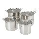 Big Cooking Pot Stainless Steel Lid High Body Stock Pot Soup Pot