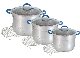  Kitchenware Large Capacity Stainless Steel 3ply Stock Pot in Different Sizes- Heavy Duty Induction Soup Cooking Pot, Cookware Set for All Stovetops