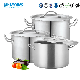  Heavybao Stainless Steel Crimping Stockpot Set Kitchenware