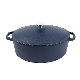  5.7qt Covered Dutch Oven Matte Colorful Oval Casserole Multi Cast Iron Enameled Cooking Stockpot with Lid