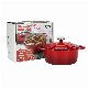  26cm 4.5L Enamel Cast Iron Casserole Stock Pot with Stainless Steel Knob