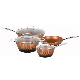  Hot Sale Forged Aluminum Marble Coating Cookware with Steamer Hammered Cookware Set Casserole Pan Sacue Pan Frypan
