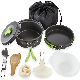  Outdoor Portable Picnic Camping Cookware Backpacking Aluminum Camping Pot and Pans