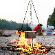  Picnic Tripod Grilling Set Outdoor Portable Campfire Tripod Adjustable Support Aluminum Alloy Anti-Slip Camping Hanging Pot Tripod Cookware Wyz22048
