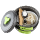  Small Pot and Frying Pan Outdoor Customized Camping Cookware Hard Alumina Portable Ultra Light Camping Cooker Set for 1-2 Person Use