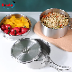  Wholesale 4PCS Portable Cooking Pan Dinnerware Outdoor Camping Biodegradable Anti-Scalding Food Grade Stainless Steel Cookware