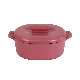 6.3 Quart Magenta Enameled Cast Iron Oval Dutch Oven