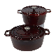  China Factory Nonstick Kitchenware Specula Large Oval Red Enameled Cast Iron Dutch Oven with Handle