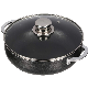 Nonstick Charcoal Caldero Dutch 3.2-Quart Capacity Glass Lid Oven Black