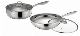  Best Selling Stainless Steel Wok and Frypan Cookware with Steel Handle