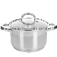  Kitchen Stainless Steel Cooking Pot Cookware with Glass Lid
