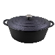  5qt Seasoning Cast Iron Casserole Cookware Dutch Oven Pot with Lid Ss Knob
