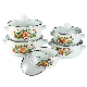  5PCS Best Selling Stock Cookware Vintage Enamel Soup Cooking Pot Set Enamelware Casserole