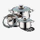 High Quality Stainless Steel Cooking Pot Casserole with Glass Lid