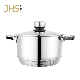  Wholesale 16/20/24cm Stainless Steel Cookware Casseroles Pots Pans Hot Cold Food Insulated Casserole