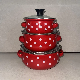  Enamel Casserole with Water Flower Decoration Printing